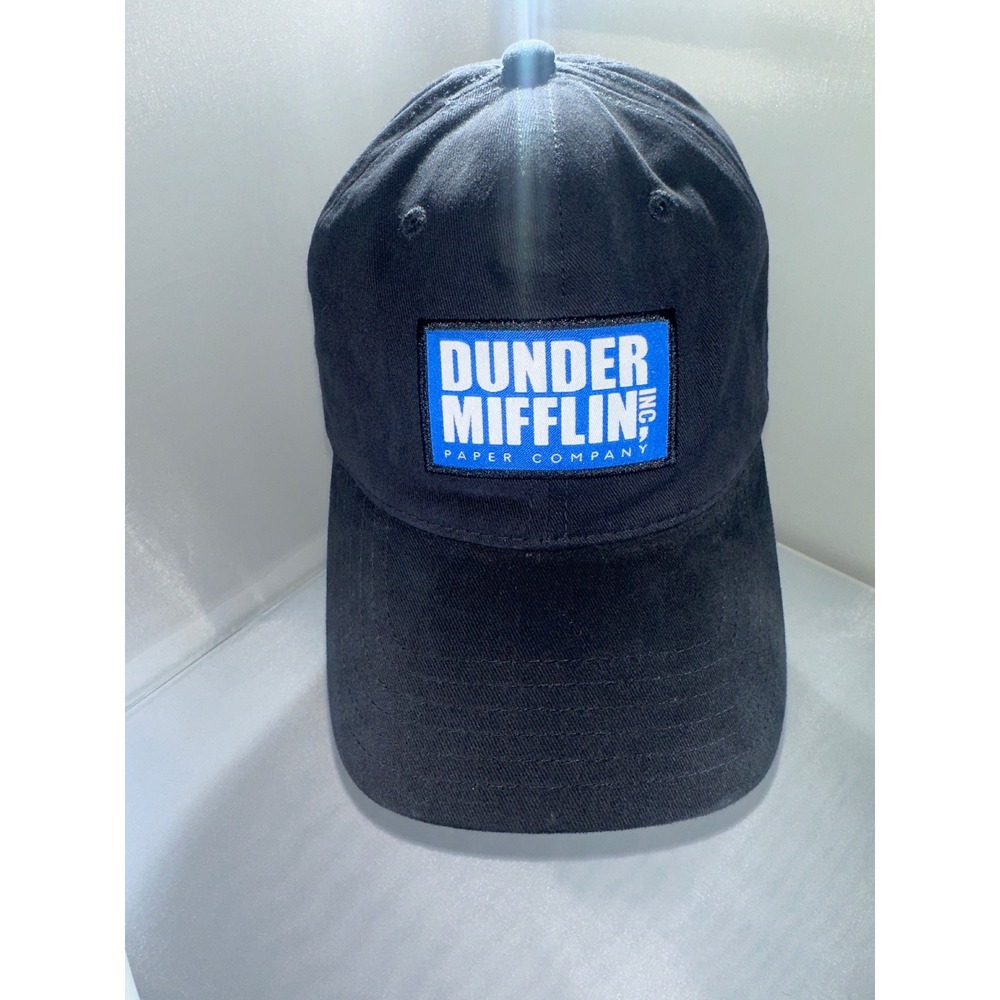 The Office Dunder Mifflin Paper Company Black Baseball Cap Dad Hat Adjustable